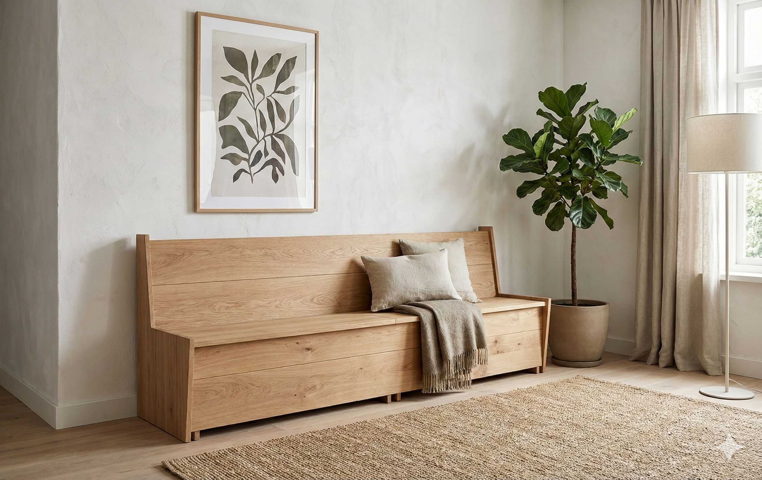 Kura zit-/opbergbank in woonkamer